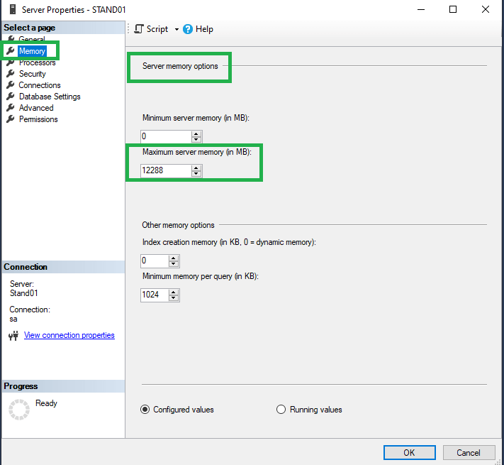 Оптимизация СУБД для работы с 1C